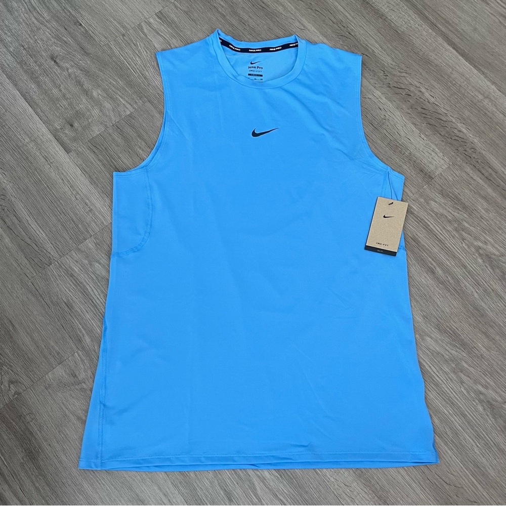 Nike Blue Athletic Tank Top Performance Material